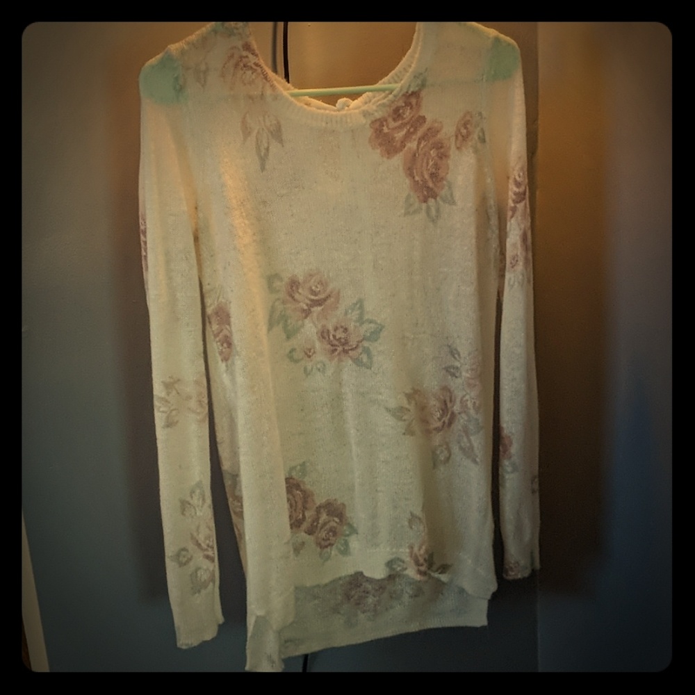 Soft floral sweater